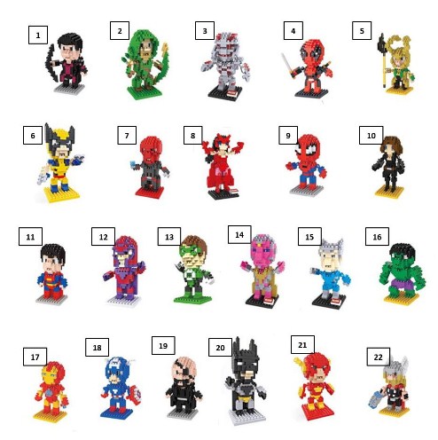 Marvel/DC Nanoblocks Vol. 1