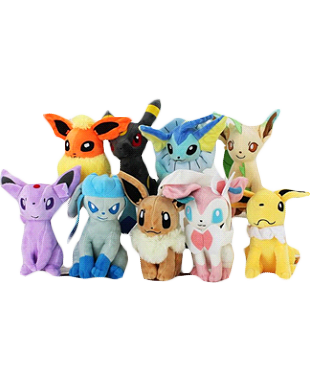 Eeveelutions Plushie Set 30cm x 9