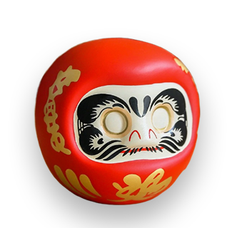 4-Inch Red Daruma (For Health, Passion & Business Boom)