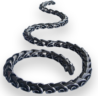 316L Stainless Steel Dragon Chain Choker Necklaces or Bracelet 40cm