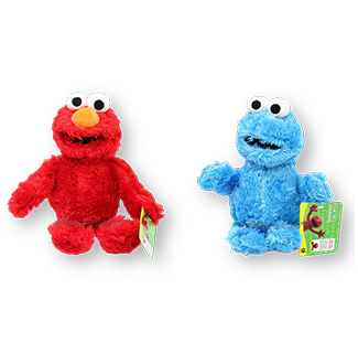Sesame Street - Elmo & Cookie Monster 30cm Plush Toy