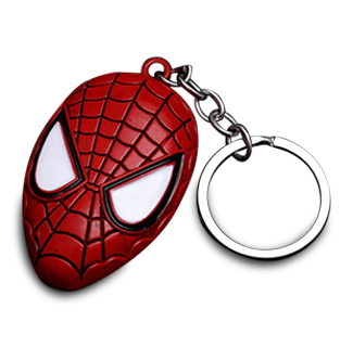 Spidey Mask Keychain (Red)