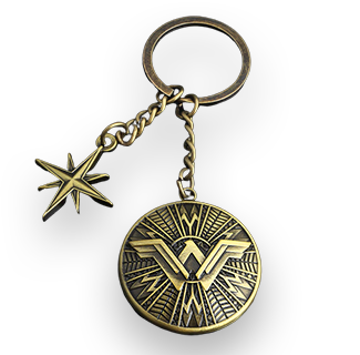 Wonder Woman Symbol Bronze Pendant Keychain